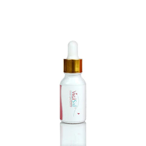Safrin Skin Care Vagisaf Intimate Lightening Serum bottle with dropper on white background