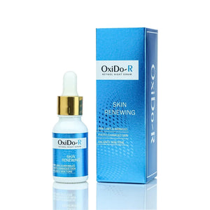 OxiDo-R retinol night serum by Safrin Skin Care with blue box, anti-aging skincare product