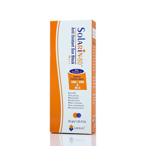 SOLARIN 60 Anti Oxidant Sunblock 30gm - Safrin Skin Care