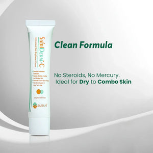 SafriDerm-C antioxidant skin brightener cream tube for dry to combo skin by Safrin Skin Care